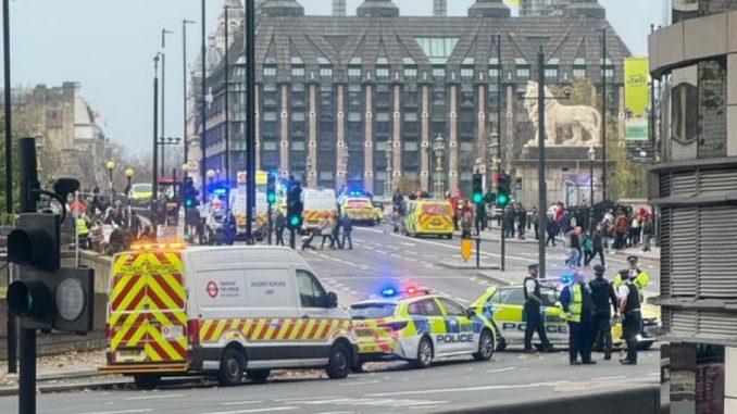 Westminster Bridge closed as ‘hundreds’ of cops swarm scene & set up huge cordon – with four arrested – The Scottish Sun