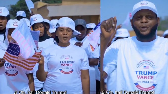 "What is happening in this country?" – Netizens in disbelief as some Northerner youths campaign for Donald Trump on the streets (VIDEO)