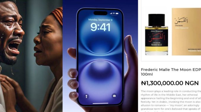 Wife gifts husband’s new iPhone 16 and ₦1.3m perfume to boyfriend, claims it was stolen