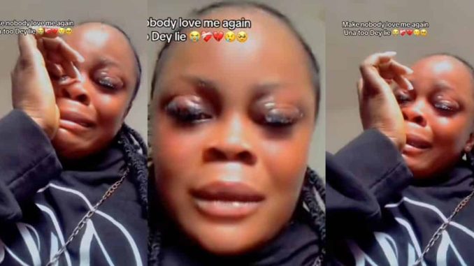 Woman breaks down in tears, laments lack of true love, says men lie too much