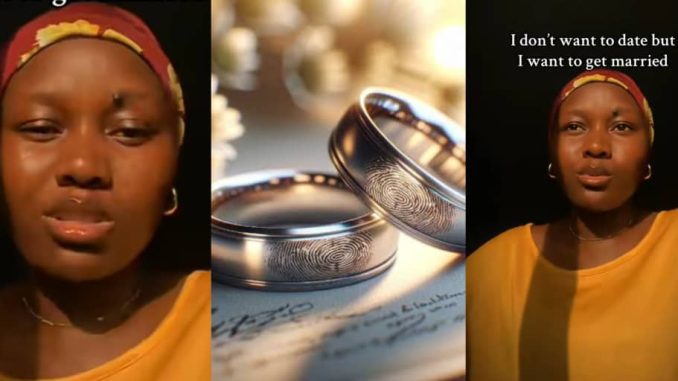 Woman declares readiness for marriage without dating, says talking stage is scary