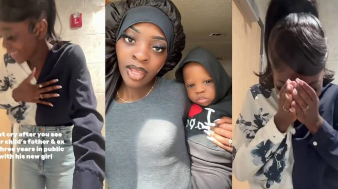 Woman sobs as ex-boyfriend of 3 years, father of her child, shows off new girlfriend weeks post-breakup