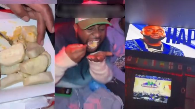 "Yam for Oriade on his birthday ke?" – Fans react to Davido's choice of food on his birthday (VIDEO)