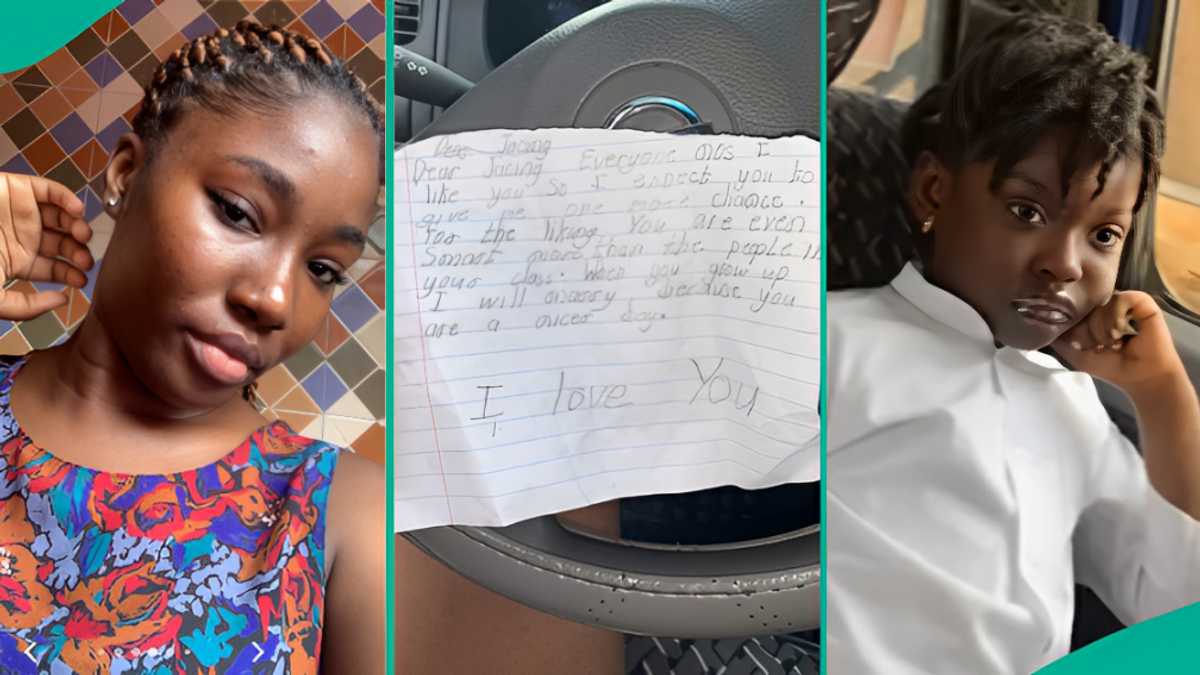 Young Girl in Primary 3 Writes Love Letter to Boy in School, Many React to Her Choice of Words