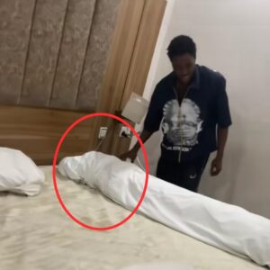 Outrage as man wraps duvets to resemble lifeless body as he checks out of hotel, video shocks many 