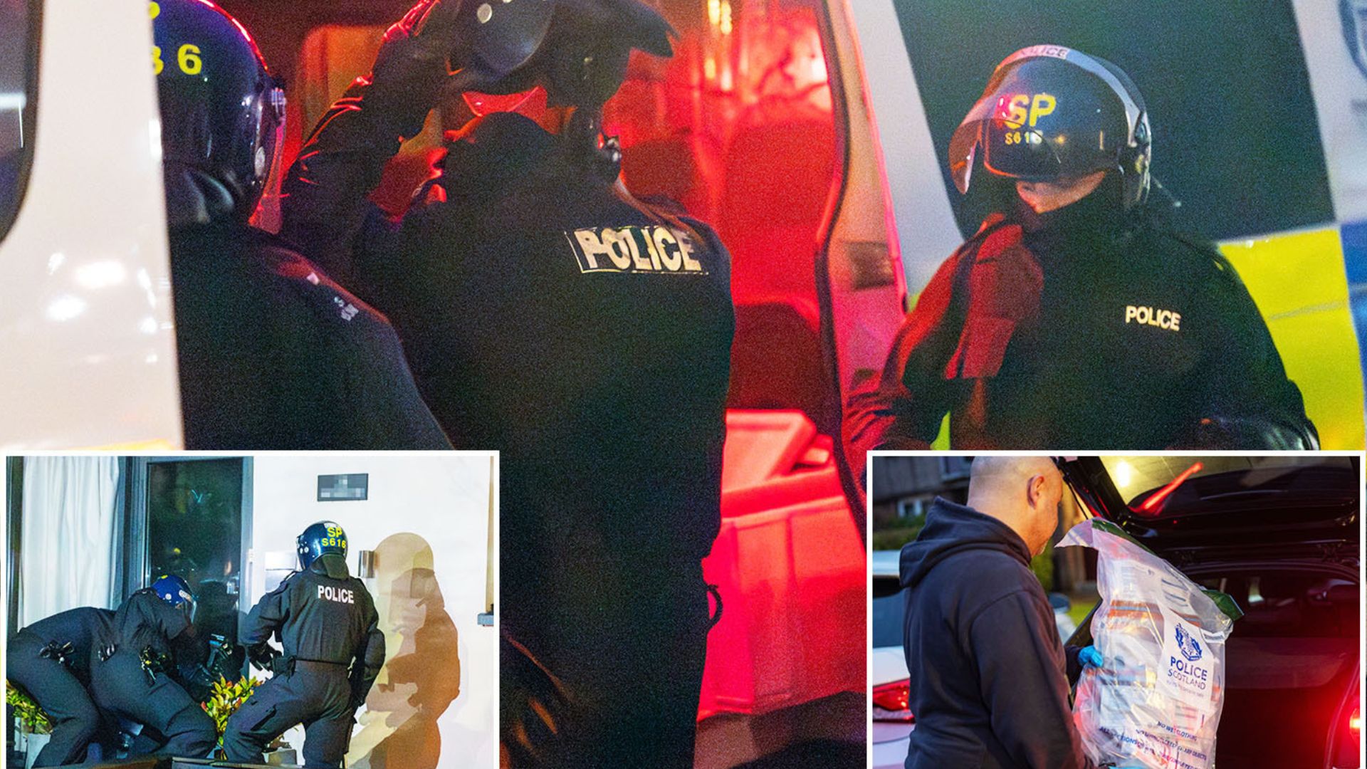 Moment Scots cops blitz 'serious and upcoming' crime gang - bringing mob arrests to 35