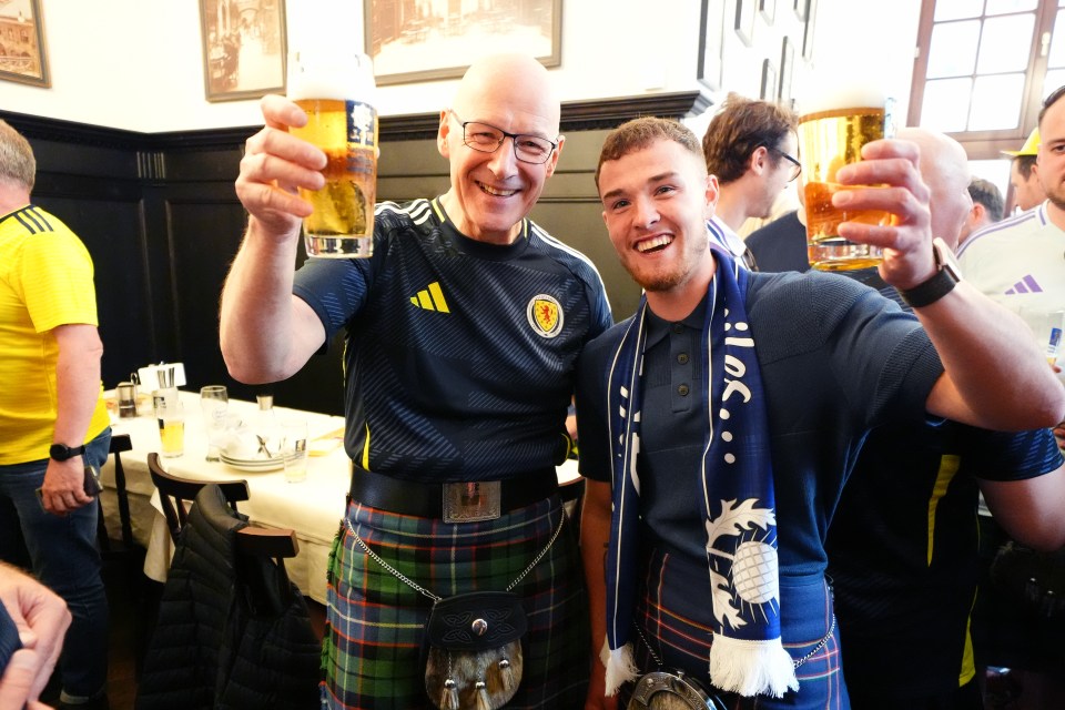 Ferguson with Scotland's First Minister John Swinney