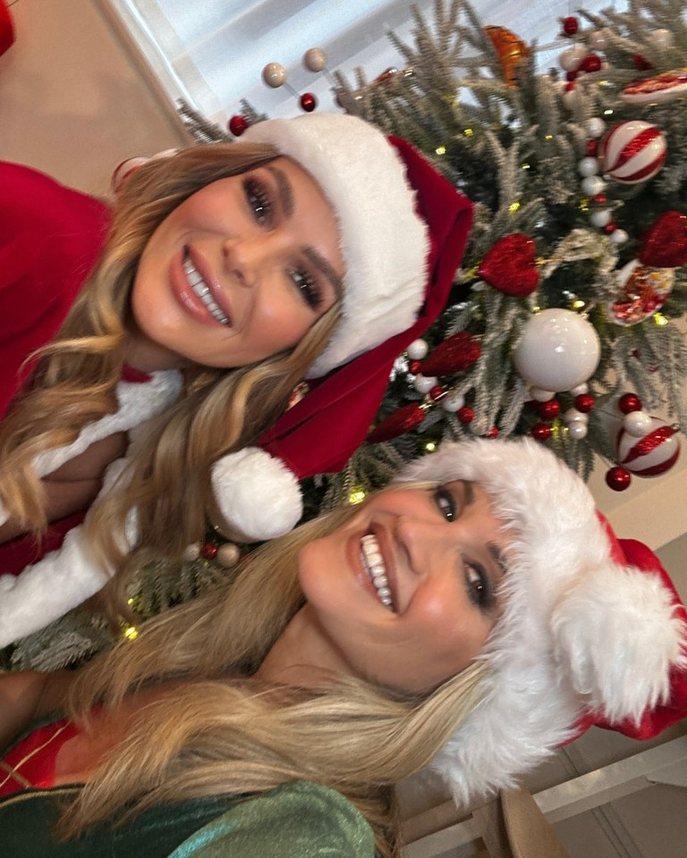 The girls sizzled as they turned up the heat in Christmas hats