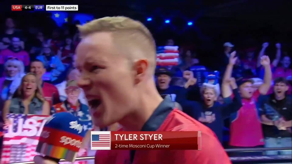 Tyler Styer swore live on air as his side battled Team Europe