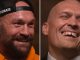 Moment Tyson Fury tells Oleksandr Usyk 'you look like a sexy beast' as heavyweight boxer shows off new look