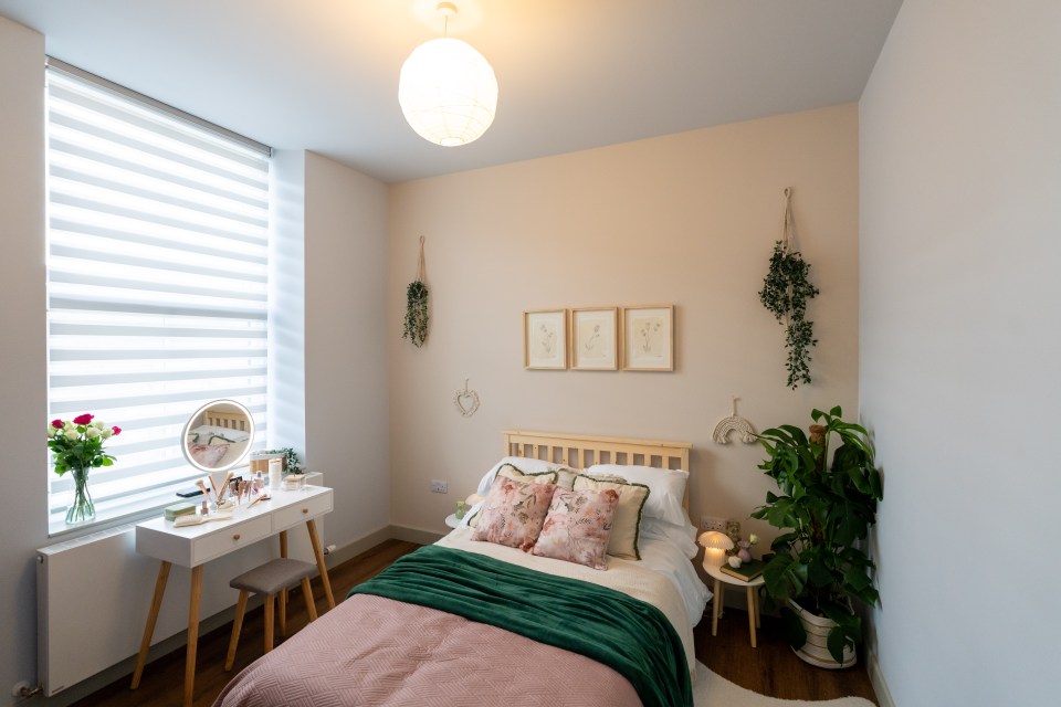 The rooms have been decked out in the brand’s colours of green and white