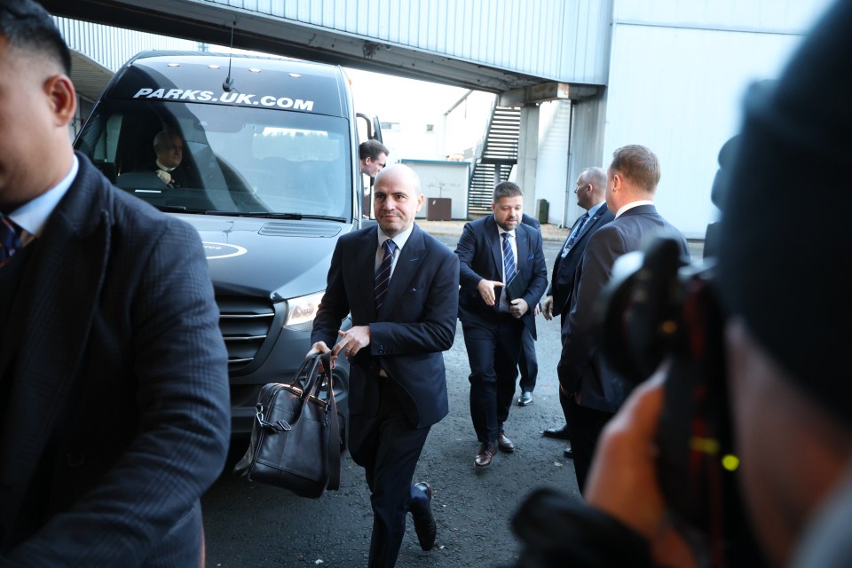 James Taylor arrives at the Clyde Auditorium