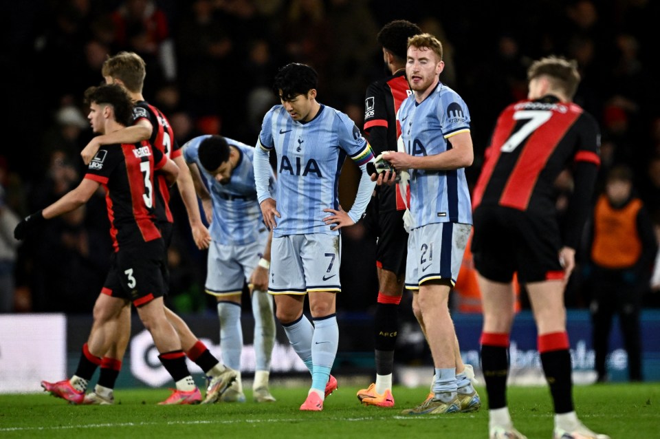 Son Heung-min and Co were outplayed in losing 1-0 at Bournemouth