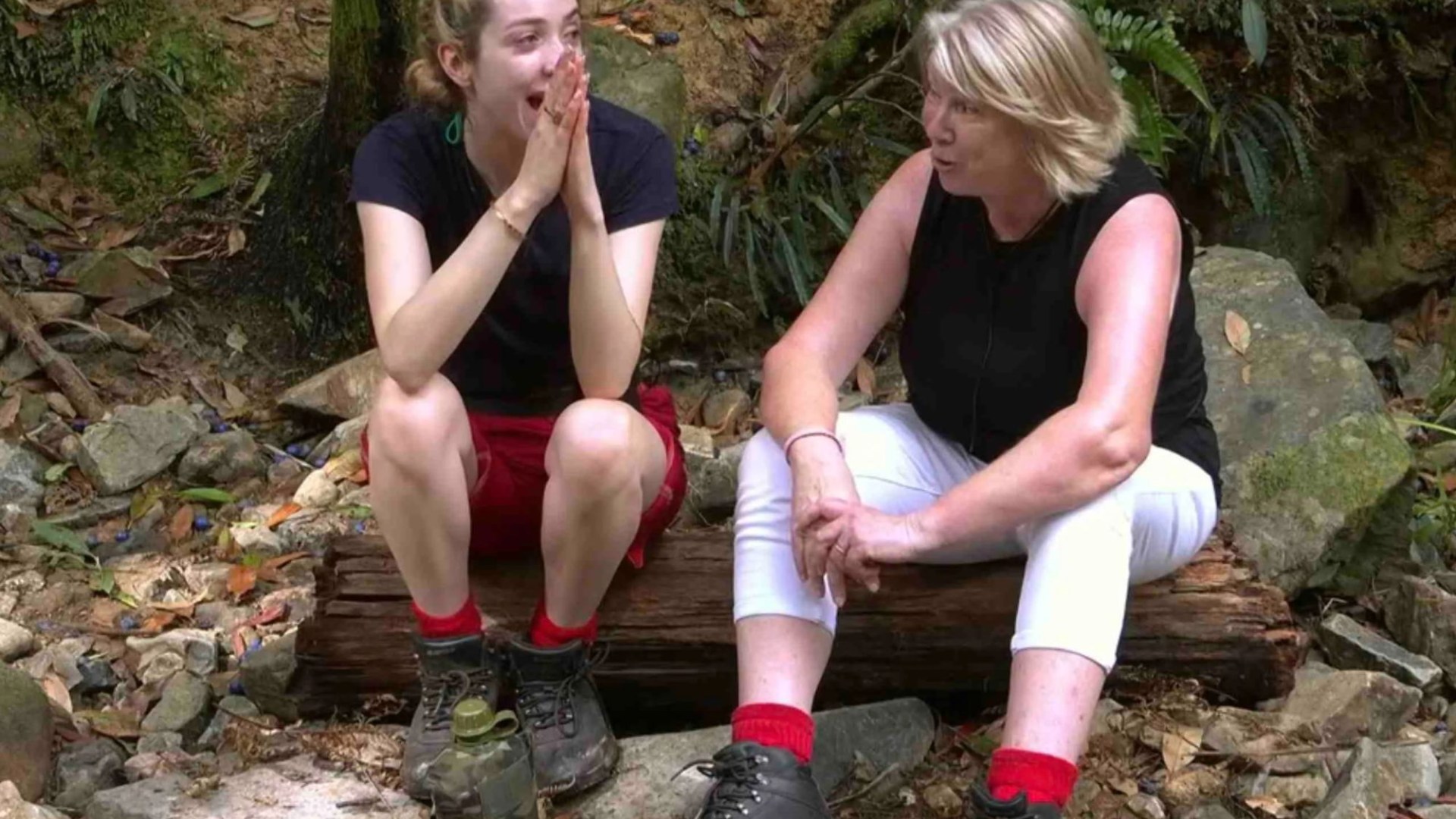 Watch moment GK Barry's mum tells her off on TV for rude I'm A Celeb sex chat