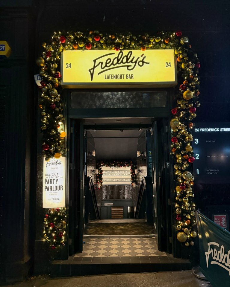 The alleged incident took place at Freddy's in Edinburgh