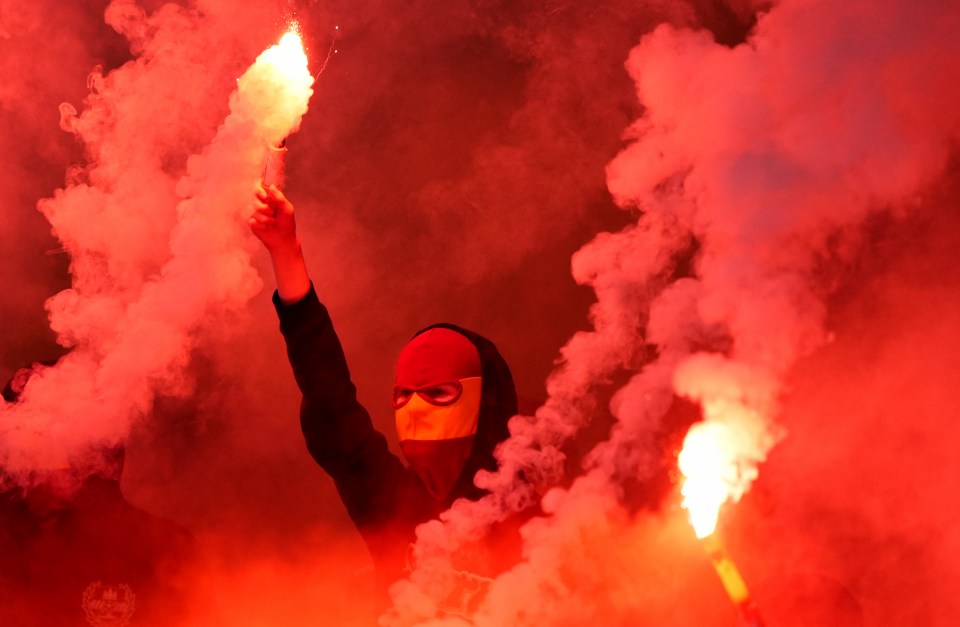 As were Motherwell for flares let off during the same match