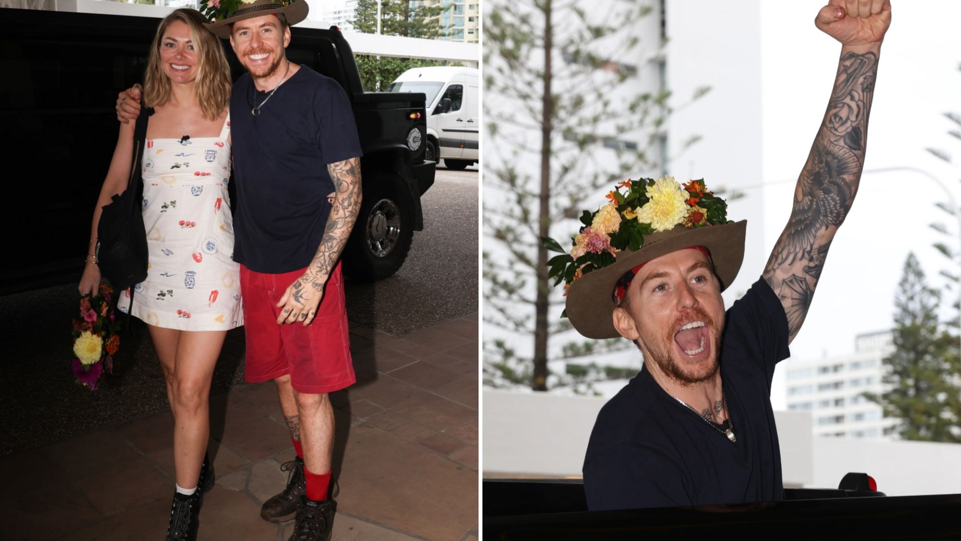 I'm A Celeb winner Danny Jones arrives back at hotel after show finale - and he's still wearing his crown