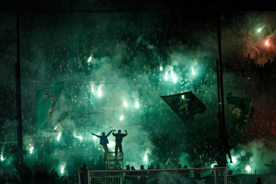 Panathinaikos ultras are known for creating a lively atmosphere