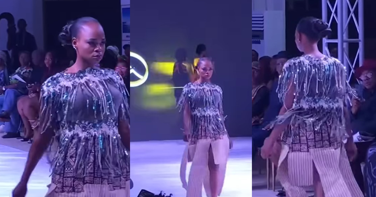 Former breadseller Olajumoke Orisaguna returns to the spotlight, gracing the runway at a fashion show in Lagos State (VIDEO)