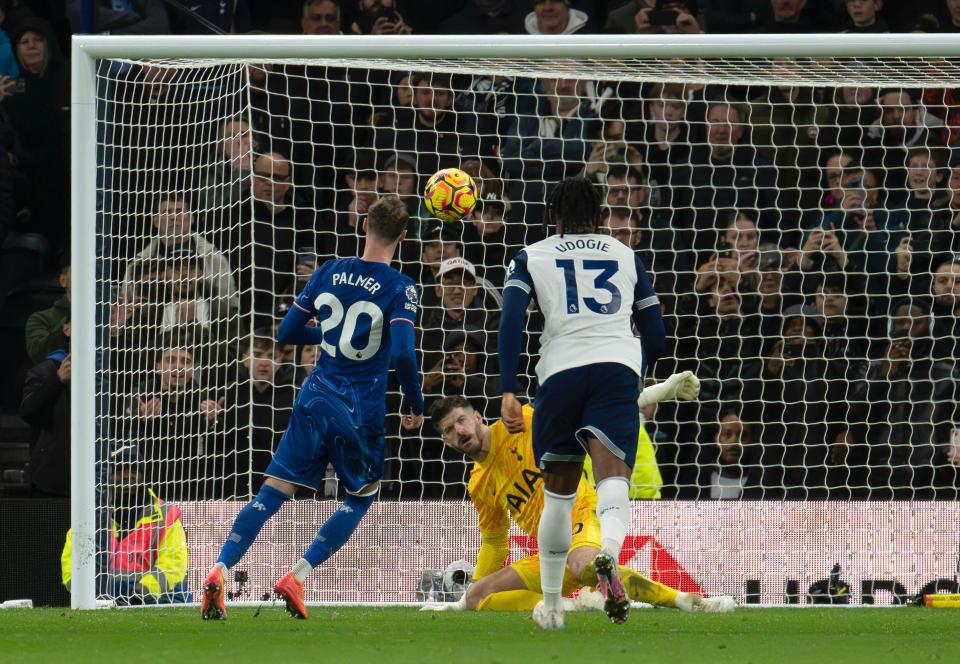 Palmer, 22, coolly executed a Panenka penalty against Tottenham