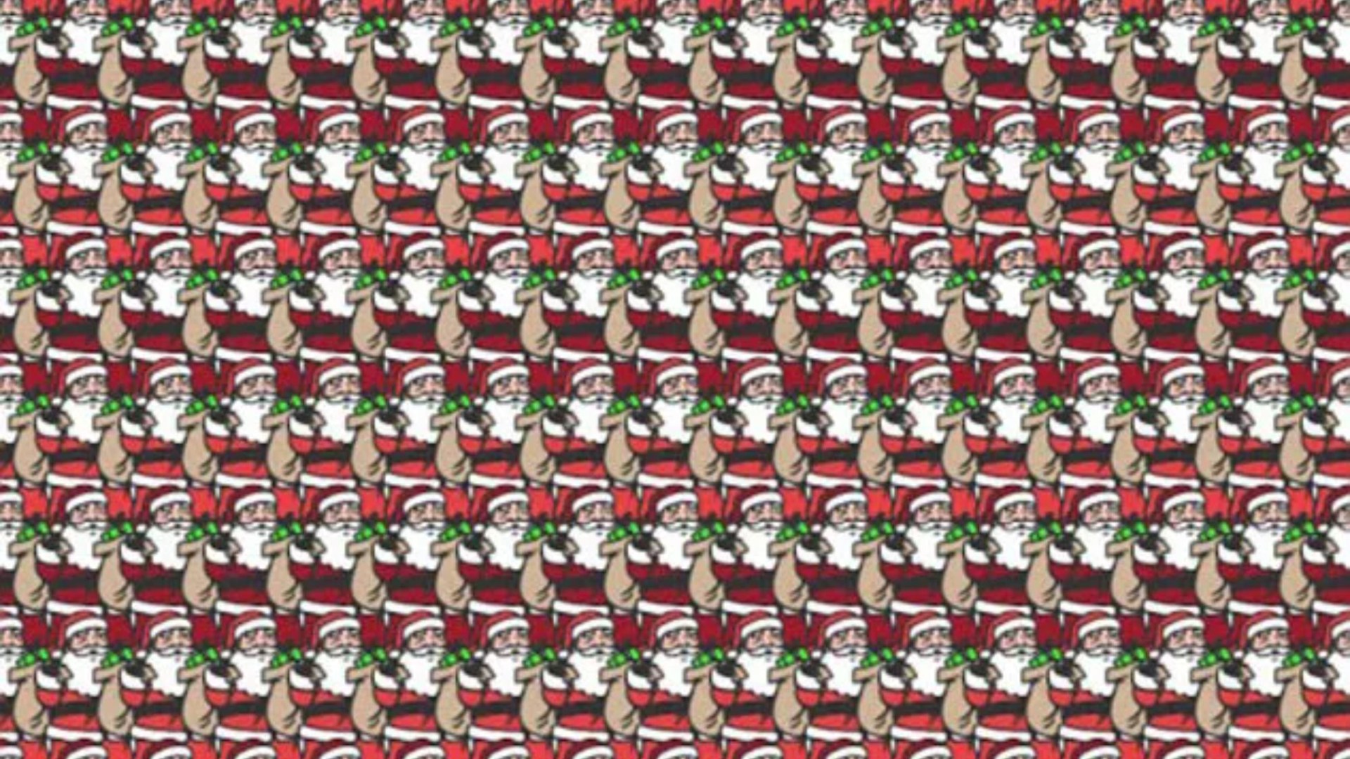 Only people with 20/20 vision & a high IQ can find the Bad Santa in this optical illusion in just 12 seconds