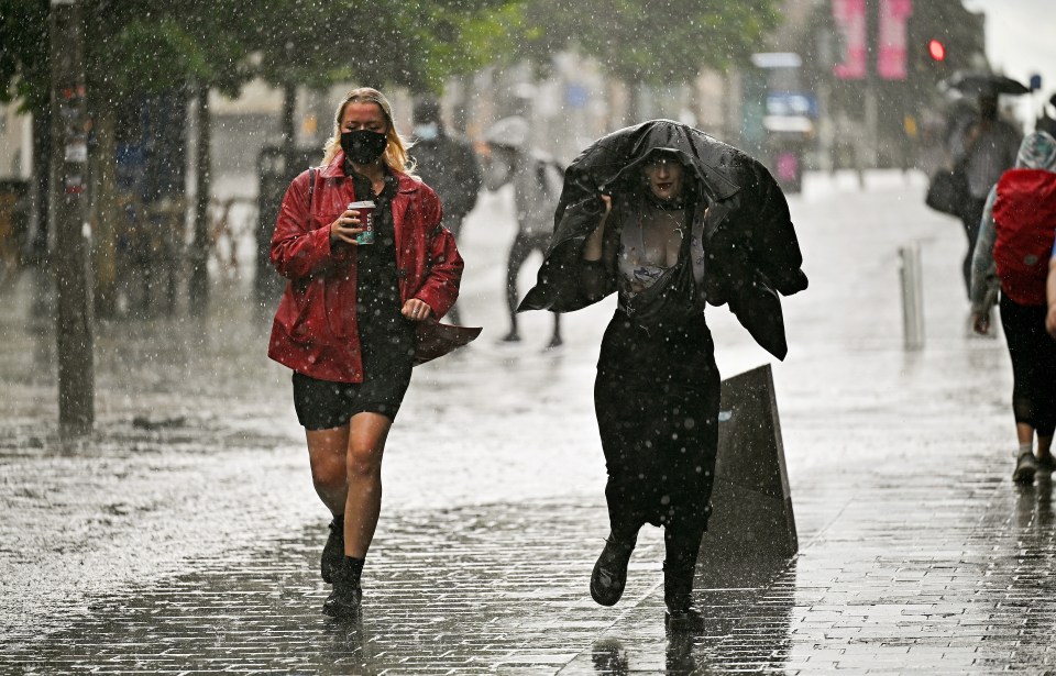 Heavy rain will also fall over some parts of the country