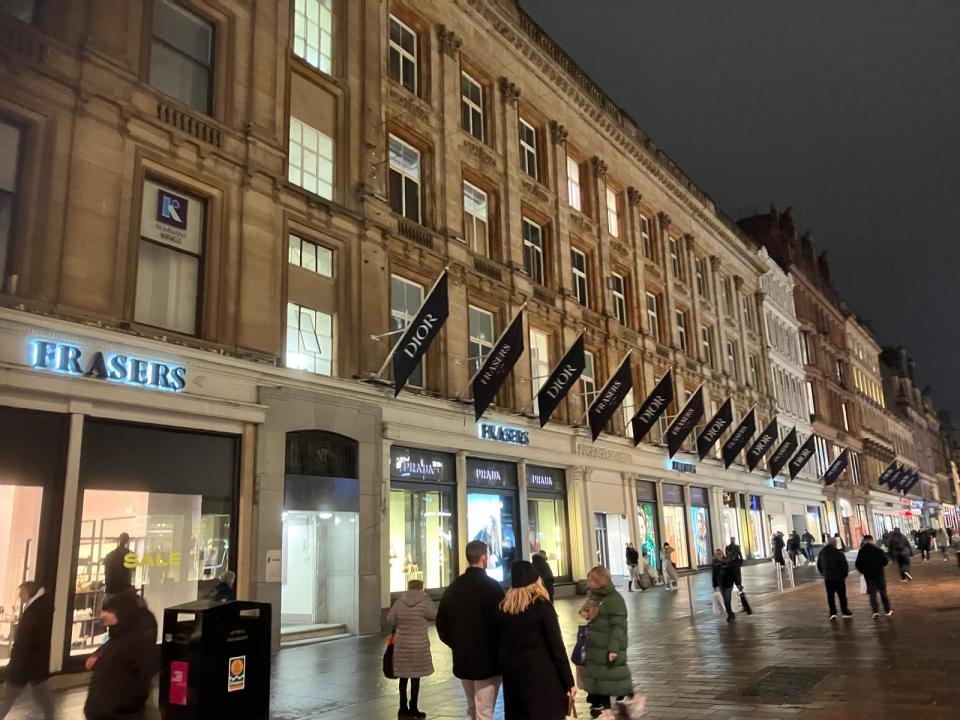 The busy shopping street is much less brighter without the festive illuminations