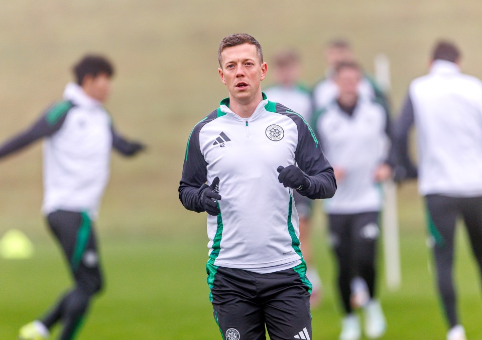 Callum McGregor trained with the rest of his team-mates