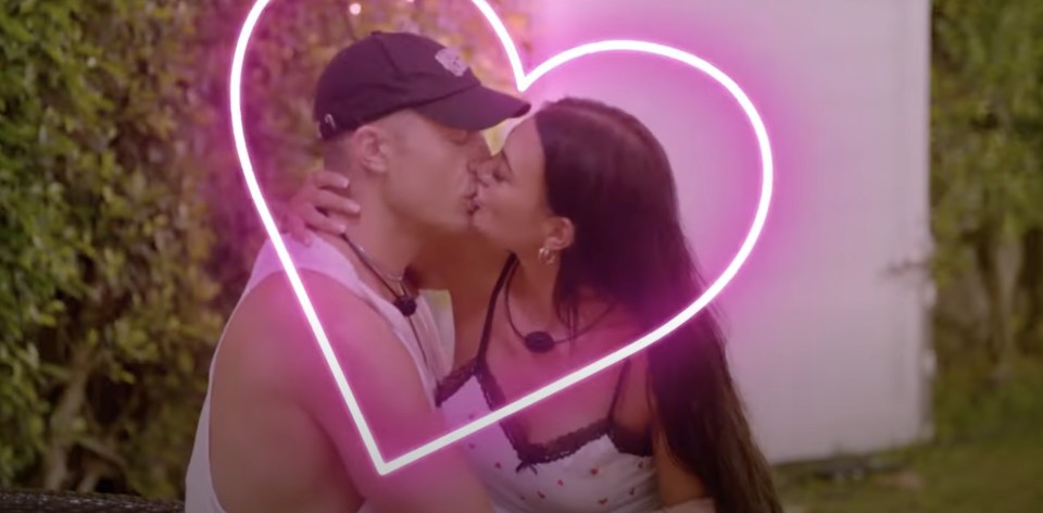 He was spotted snogging co-star Abbie Holborn in the wild clip