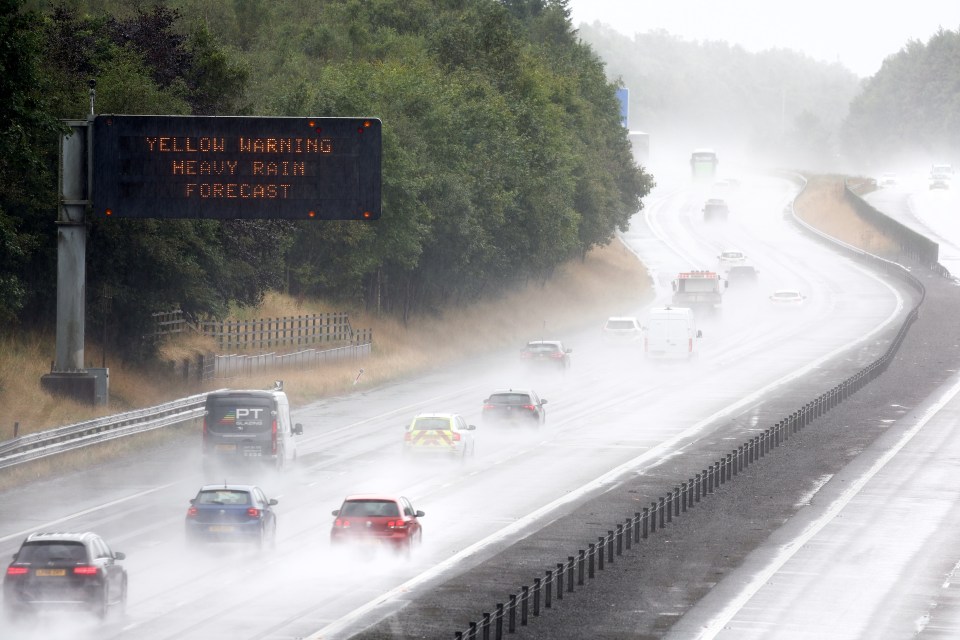 A yellow warning has been issued for rain