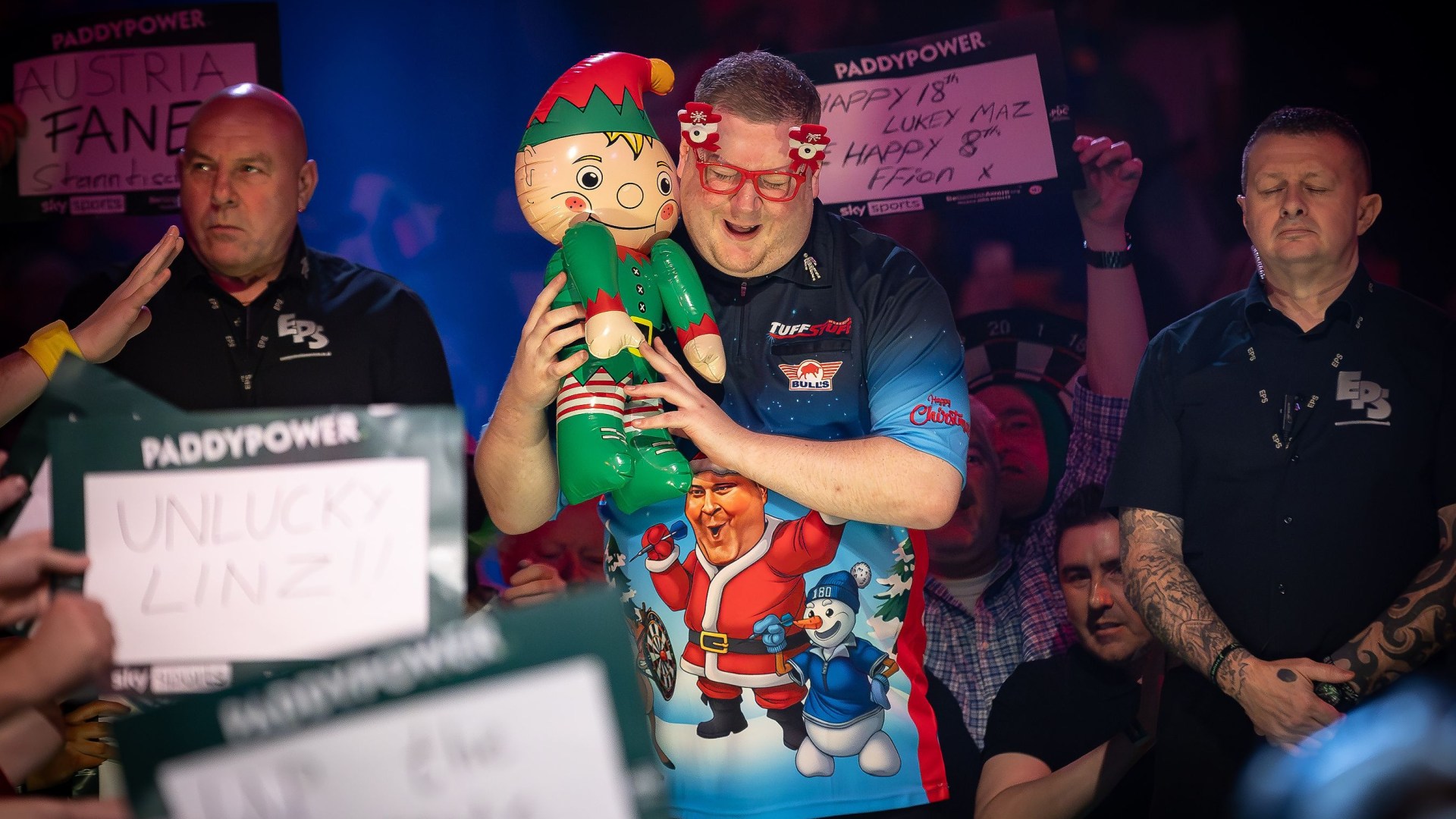 Star hits back at 'muppets who say he's poo at darts' with brilliant response after shock PDC World Championship win