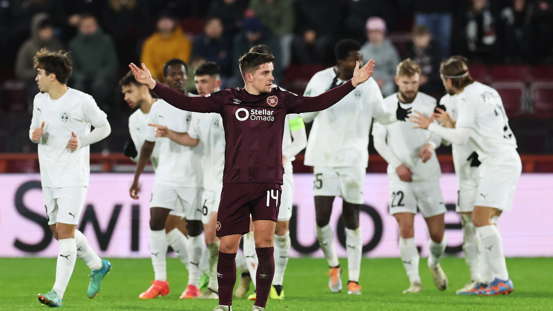 Hearts crash OUT of Conference League as they're jeered by fans after being held at home by third best side in Moldova