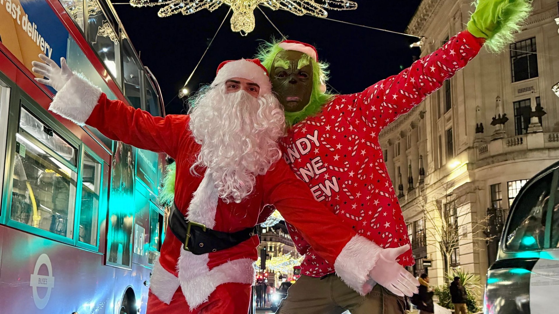 Mad Friday mayhem as hoards of Christmas revellers pack out pubs & don Santa Claus outfits on booziest night of the year