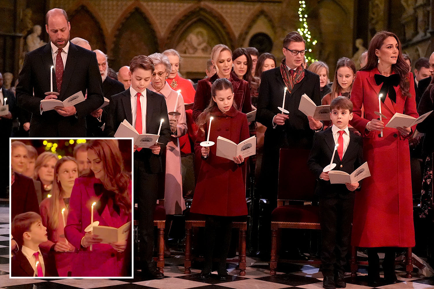 Adorable moment Prince Louis 'tells' mum Kate 'we're looking out for each other' during her Christmas carol service