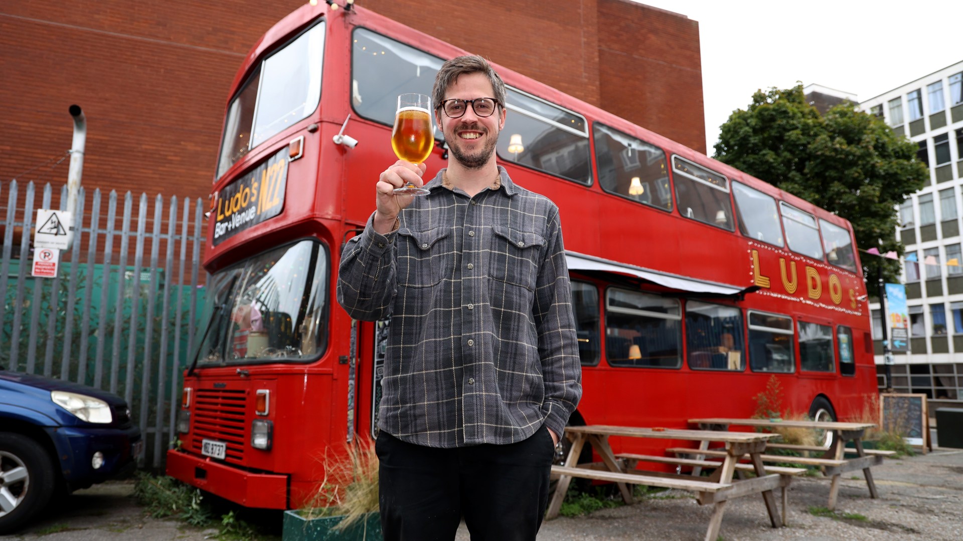 We make £1,000s serving pints onboard a BUS... punters don't have a lot of room but they come back for more