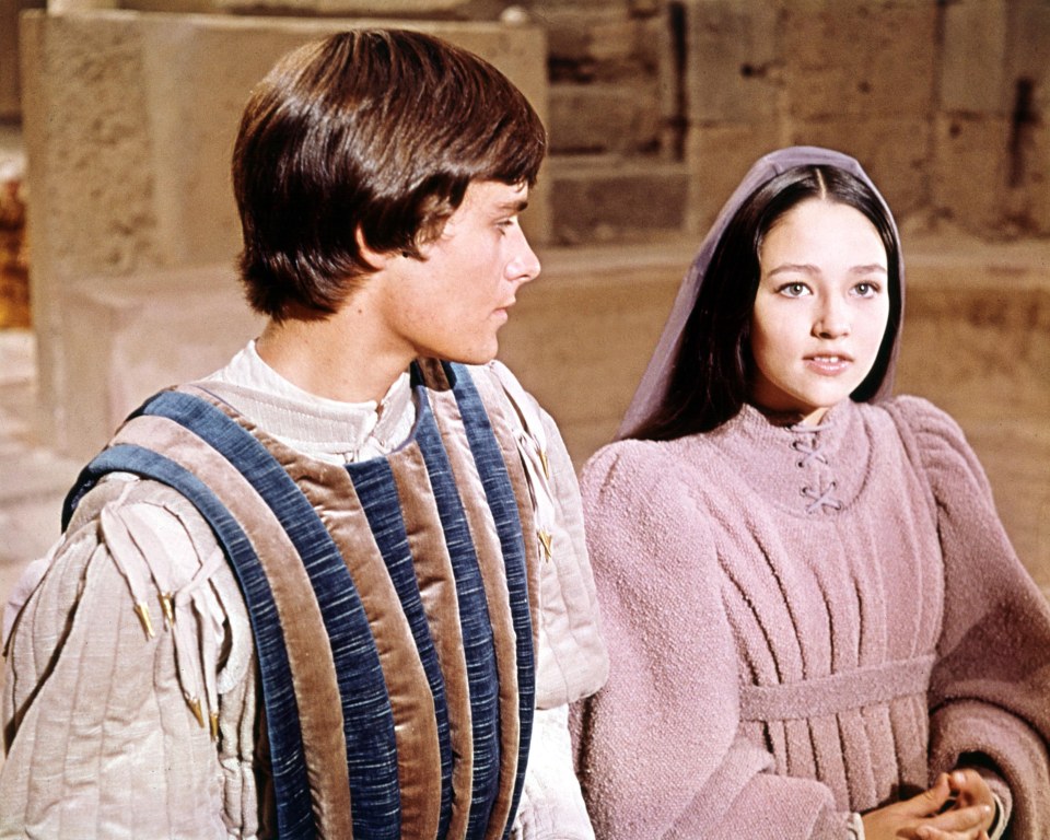 The actress with Leonard Whiting as Romeo