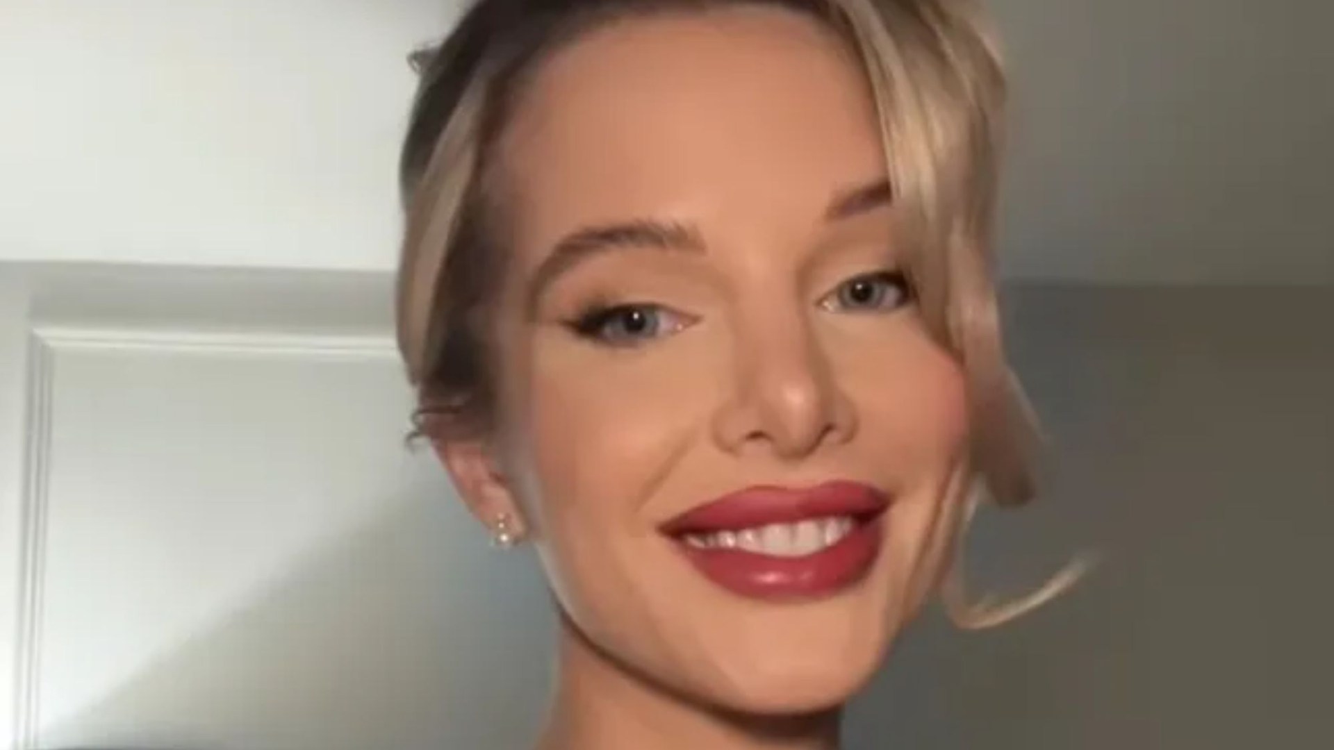 Watch as Helen Flanagan puts on eye-popping display in lingerie before slipping into VERY busty dress