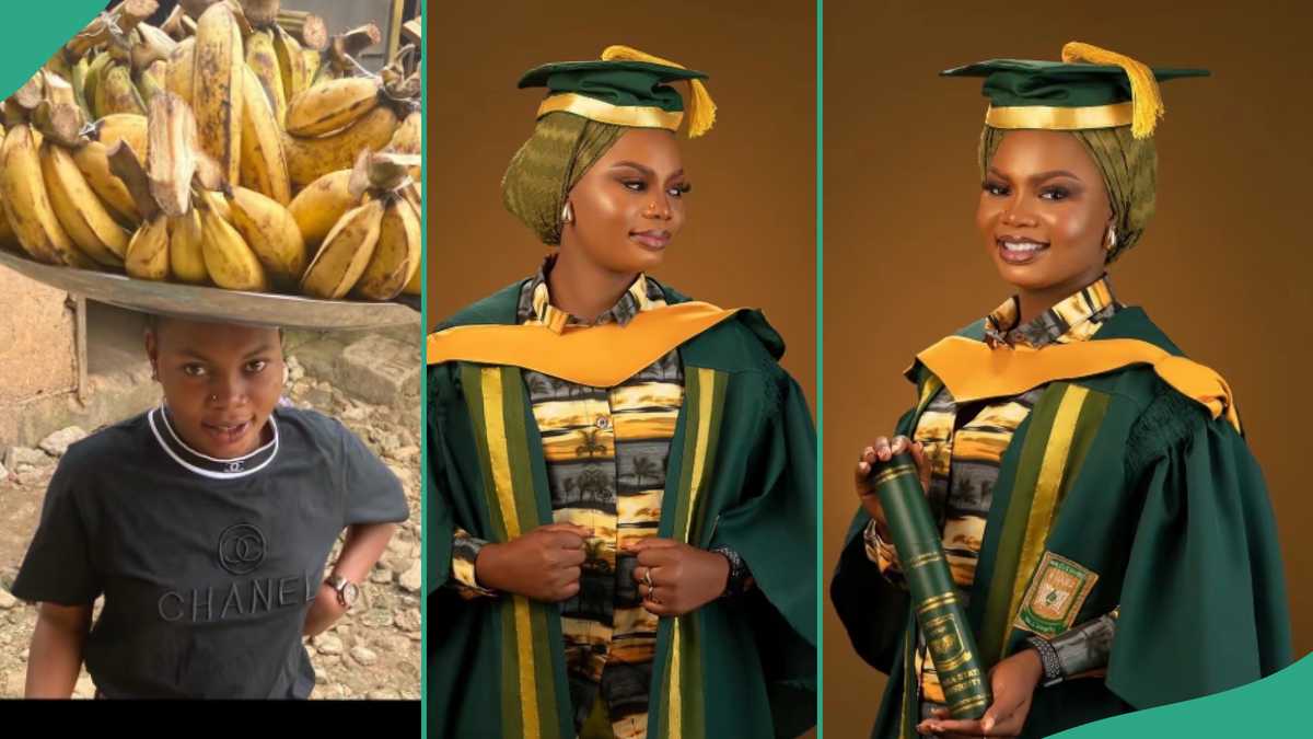 Courageous Plantain Seller Goes To School and Graduates With Degree, Shares Cute Photos