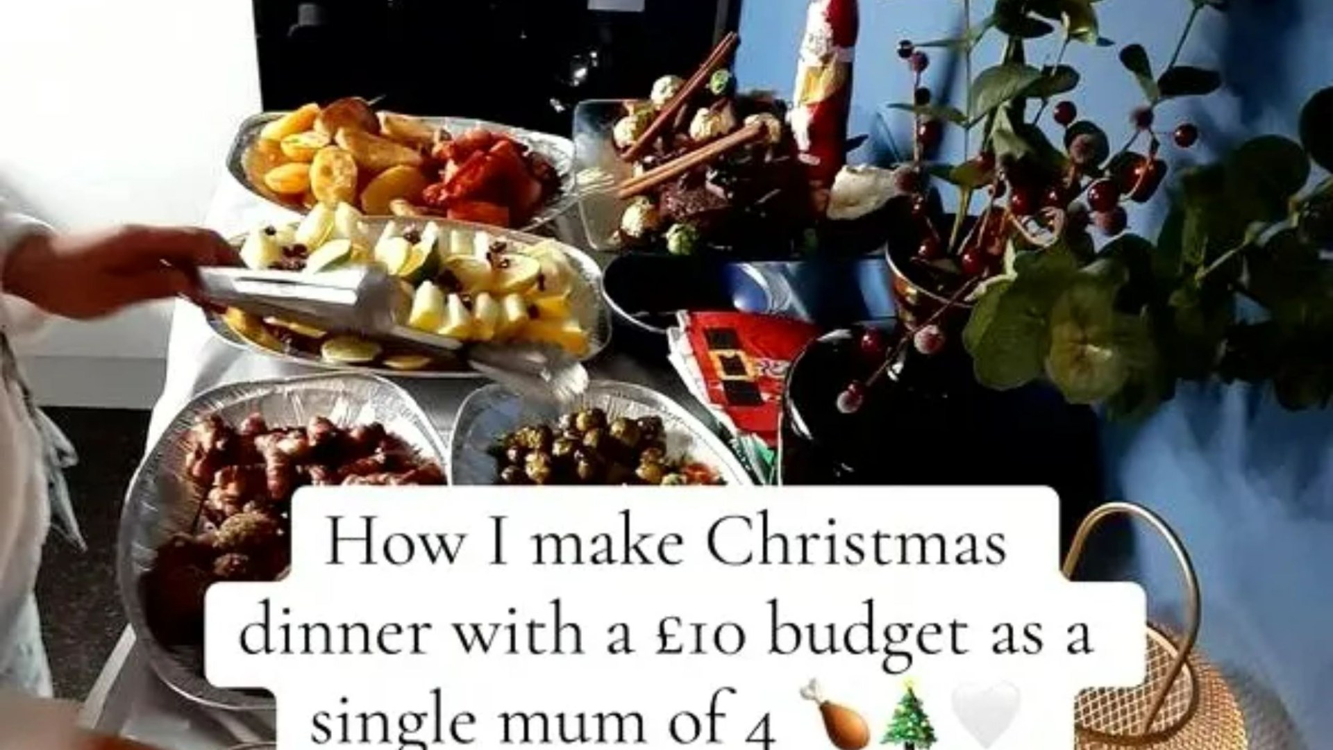 Frugal single mum-of-four who makes Christmas dinner for her family with a tenner shows how - & it has all the trimmings