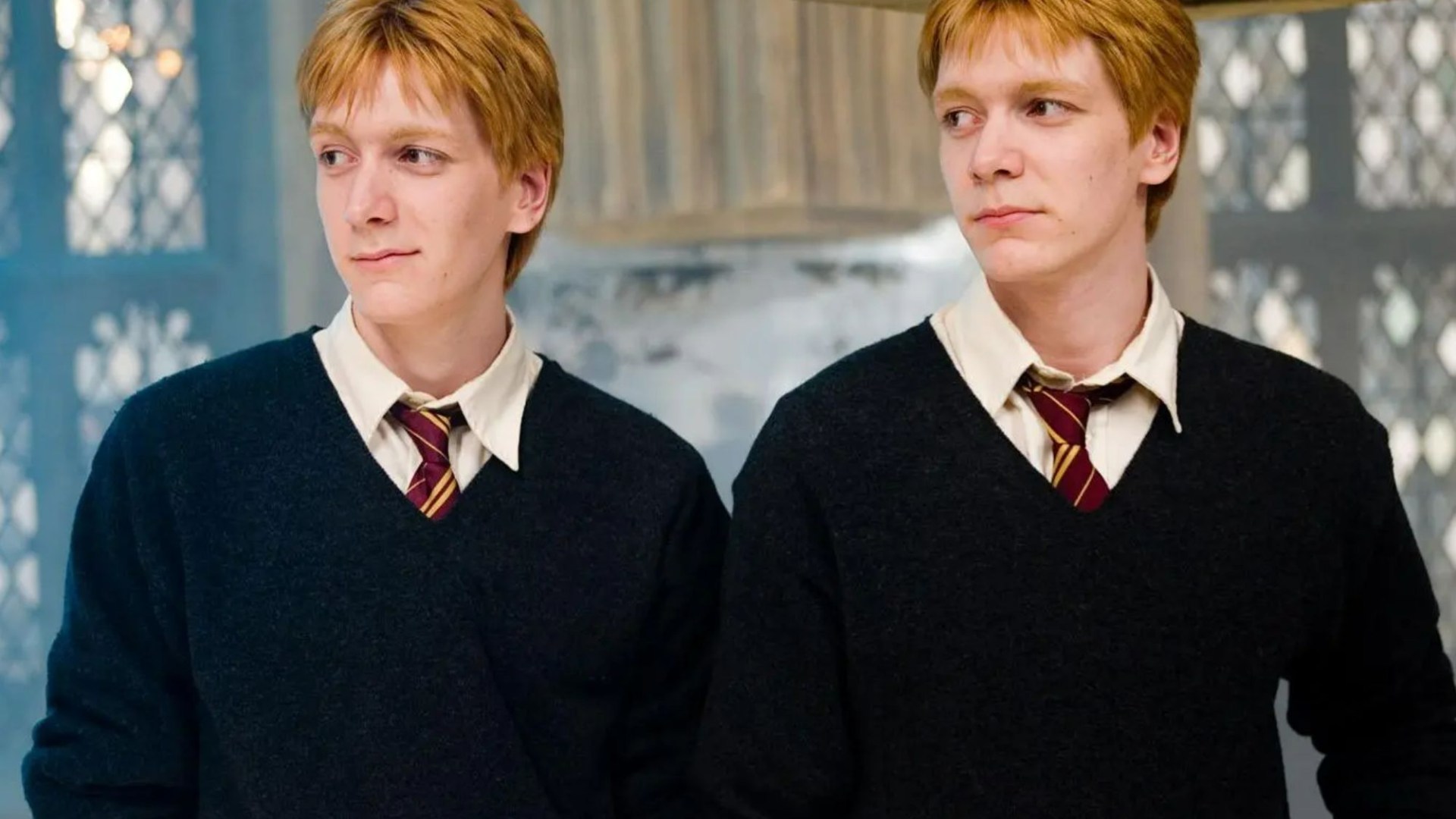 Harry Potter’s Weasley twins look worlds away from iconic roles as they launch baking show