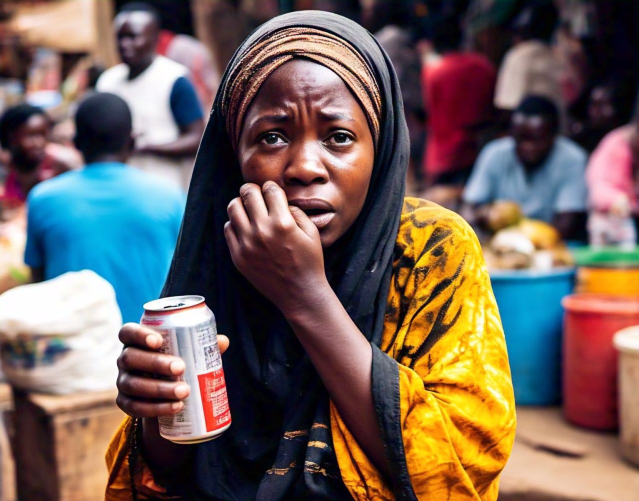 Lady discovers unidentified creature inside drink can after consuming it