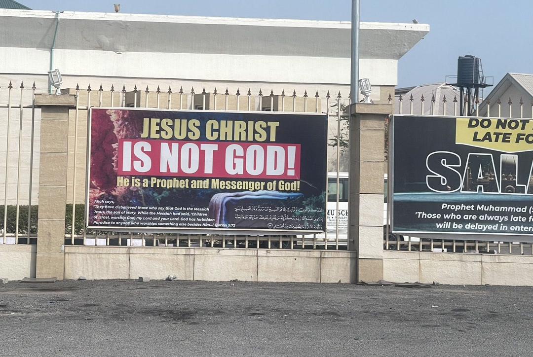 Lagos Mosque Removes Controversial ‘Jesus Is Not God’ Banner