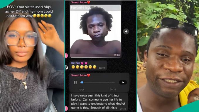 Nigerian Mum Fumes as Daughter Uses Speed Darlington’s Photo as WhatsApp DP, Reports Her to Siblings