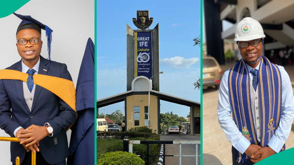 OAU Graduate Bags First Class in Civil Engineering, Shares Cute Photo