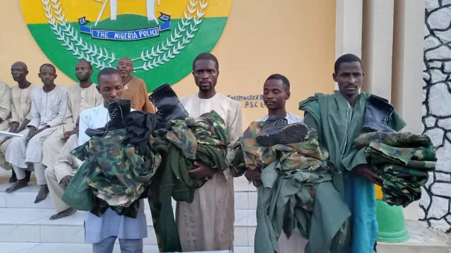 Police Arrest 4 Suspects Supplying Security Uniforms To Bandits