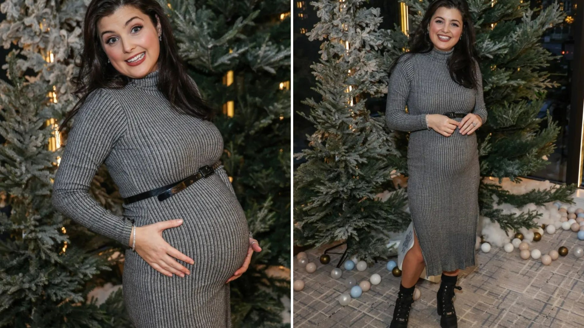 Pregnant Storm Huntley shows off huge baby bump as she counts down to giving birth