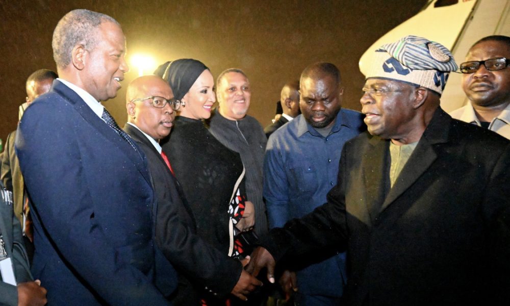 Tinubu Arrives In South Africa After France Visit