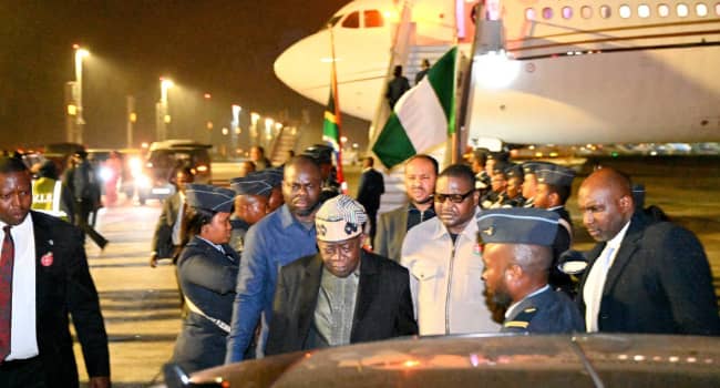 Tinubu Returns To Abuja After Visits To France, South Africa