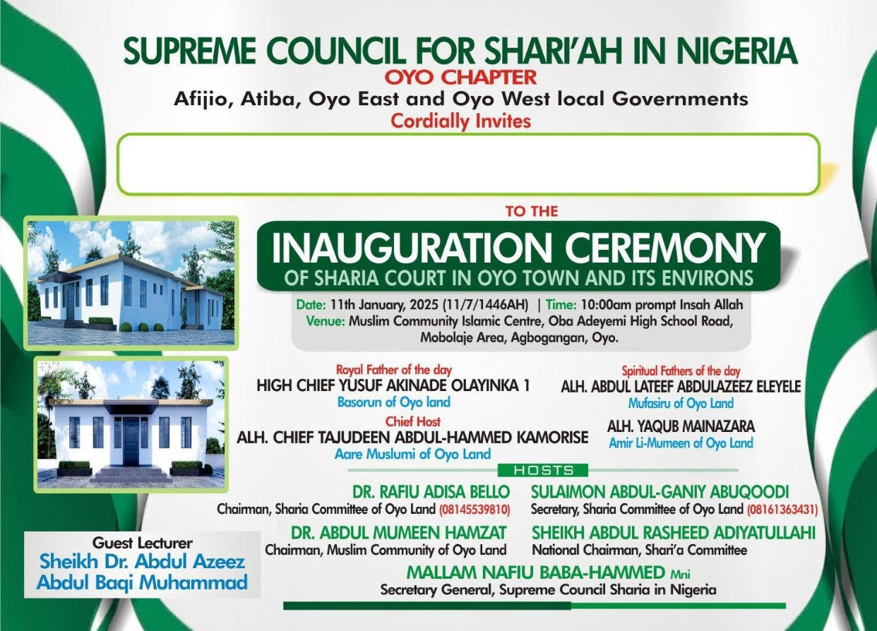 We're To Unveil Shariah Arbitration Panel, Not Court, Oyo Muslims Group Clarifies