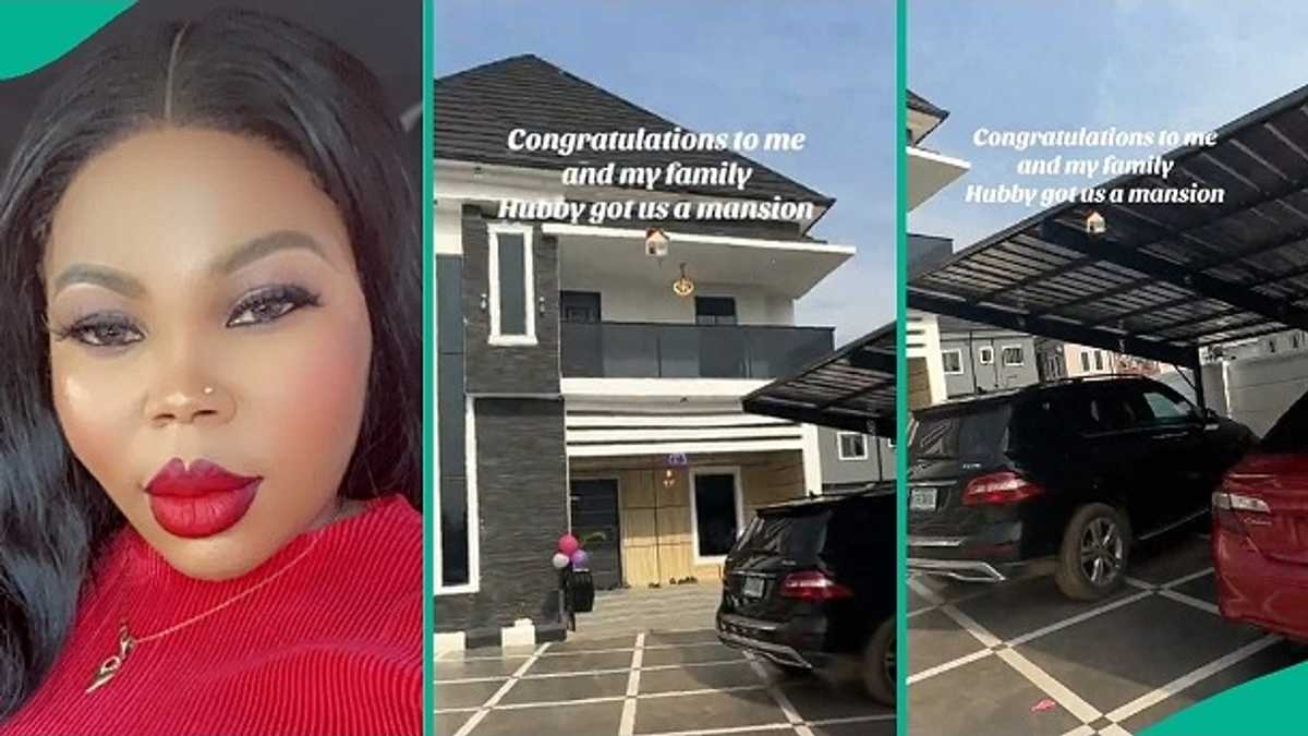 Woman Over the Moon as Husband Acquires Mansion for Family, Video Goes Viral on TikTok